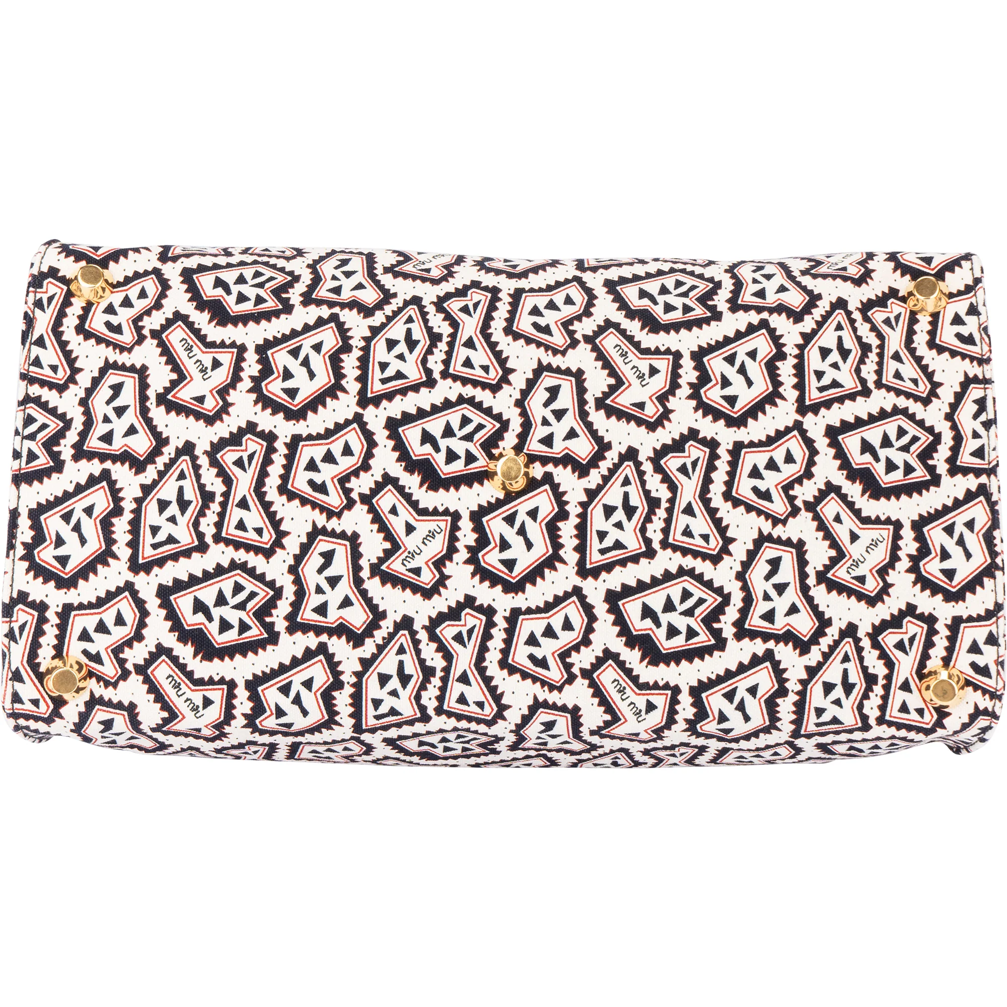 Miu Miu Tessuto Stampat Monogram Handbag