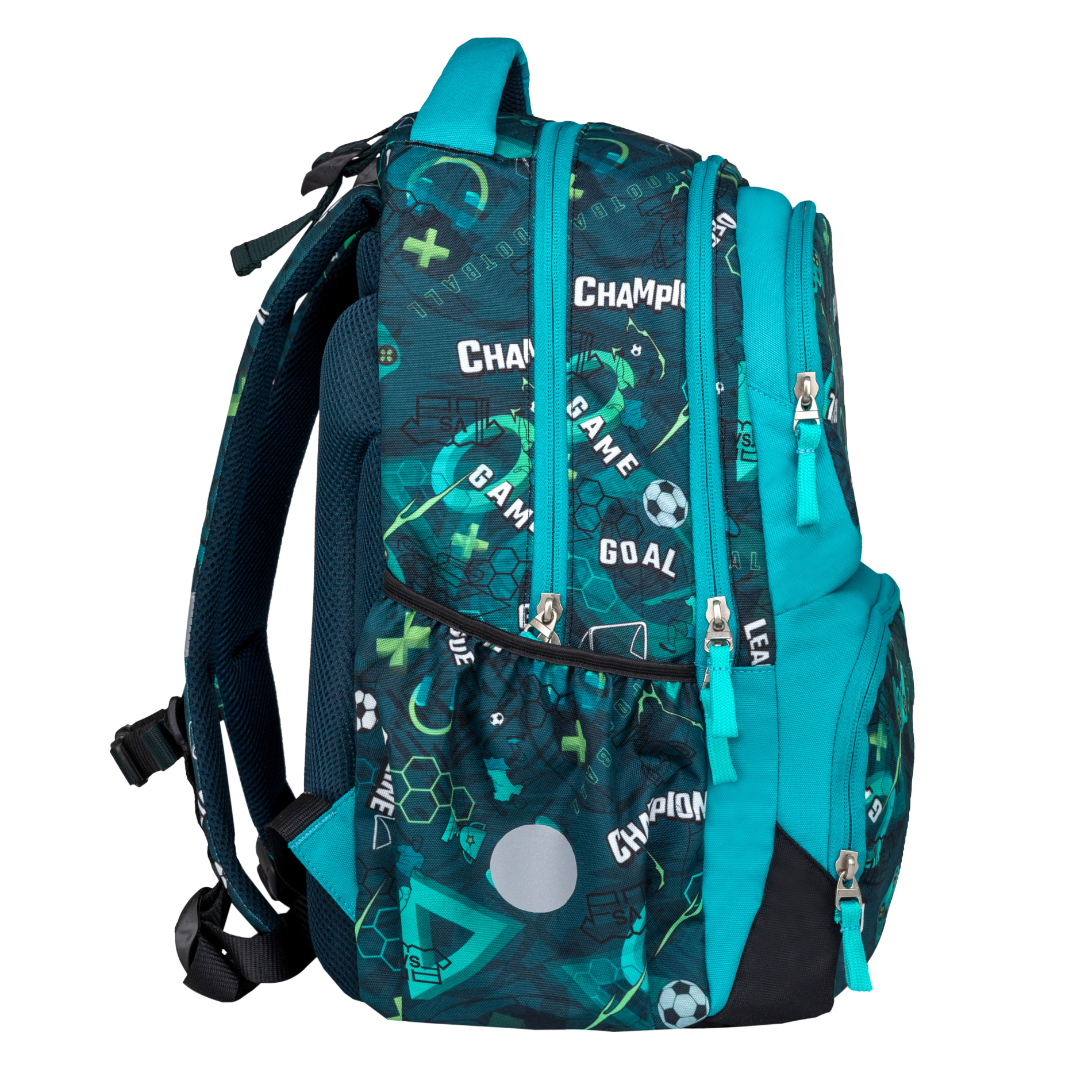 Maxi Pack Schulrucksack mit Brustgurt 2tlg. Set - Football Goal