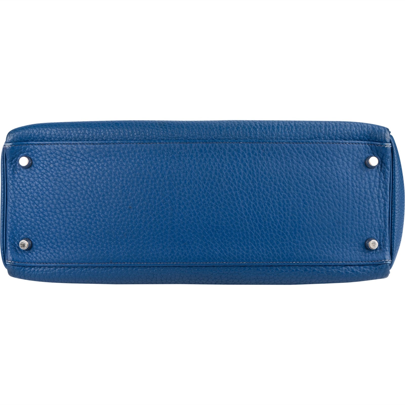 Sac à main Hermès Kelly Retourne 35 en cuir Bleu Togo