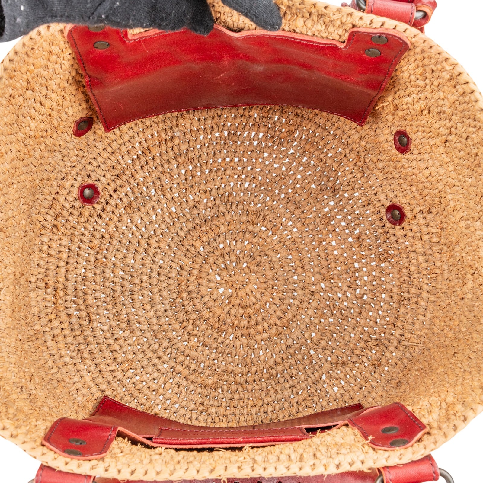 Balenciaga - Raffia Panier Basket City Handbag