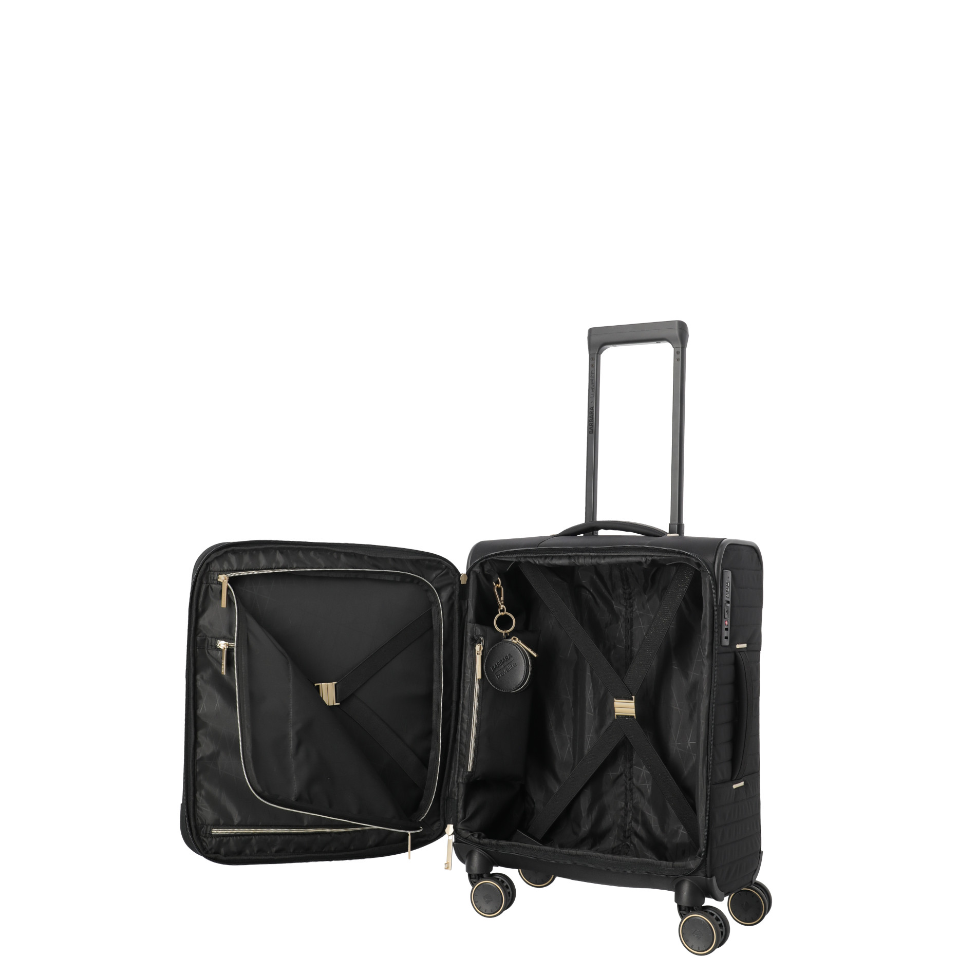 BARBARA STEPP Trolley S (55 cm) erweiterbar - schwarz