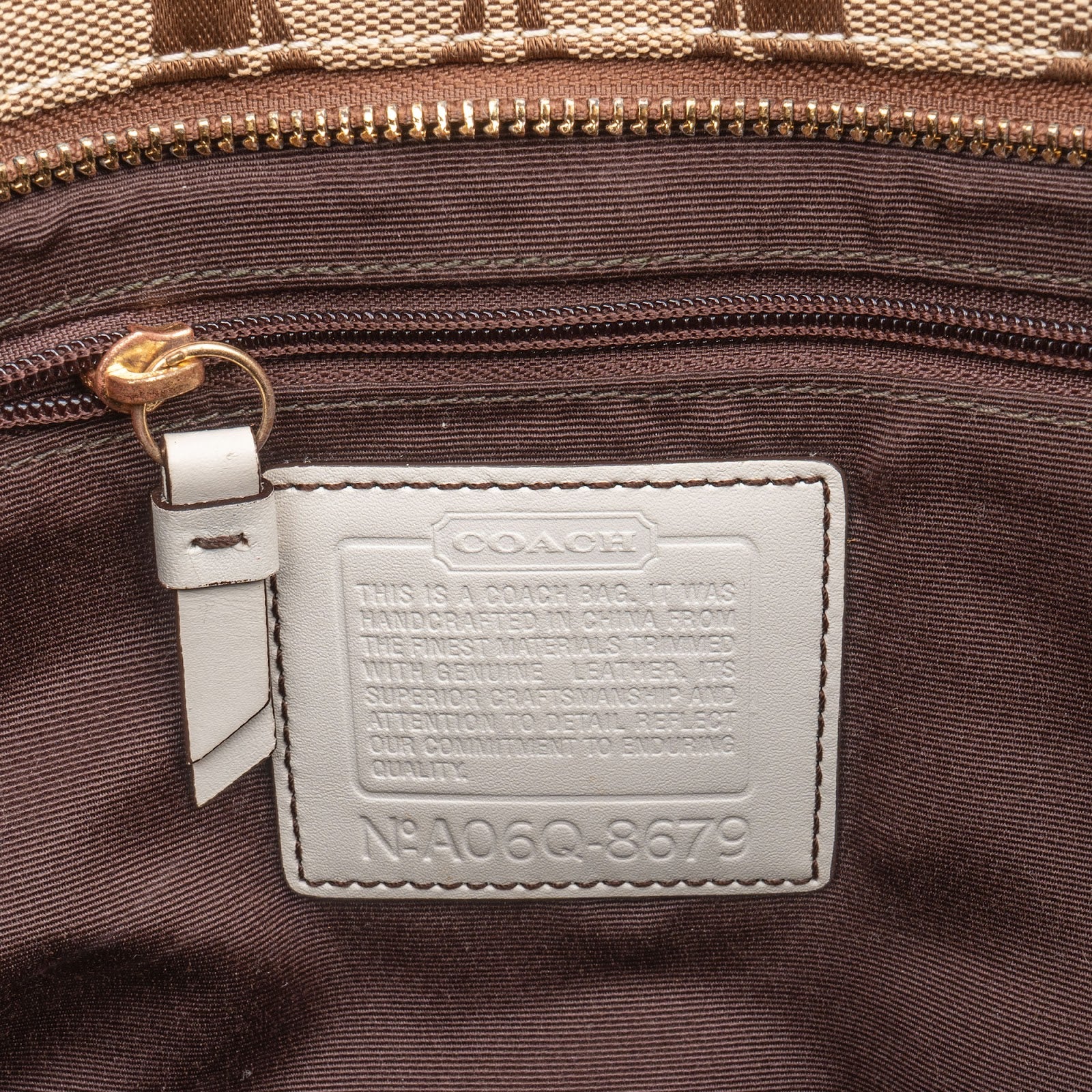 Coach Monogram Signature Tote Shoulder Bag