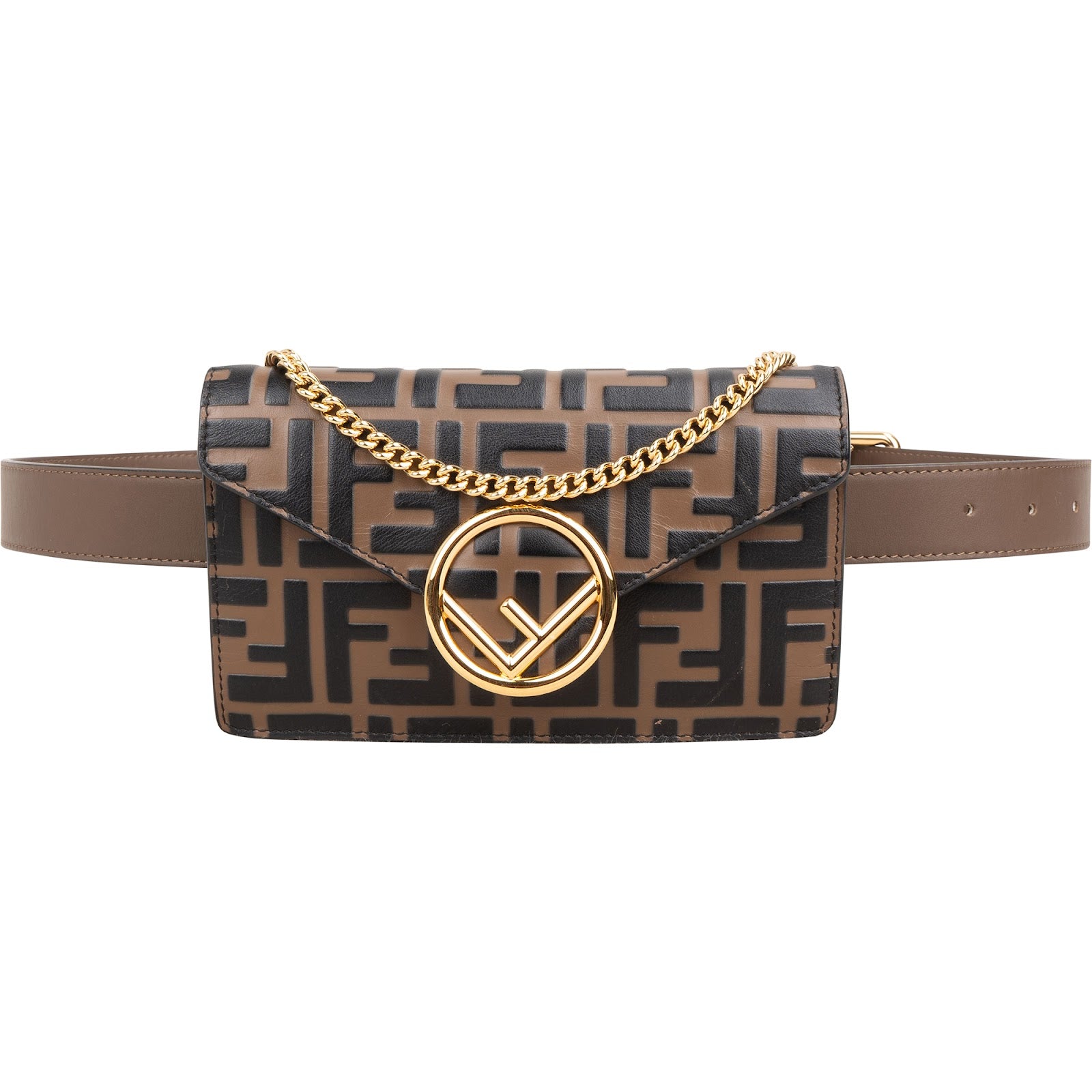 Fendi – F is Fendi Monogram FF Embossed Leather Belt Bag