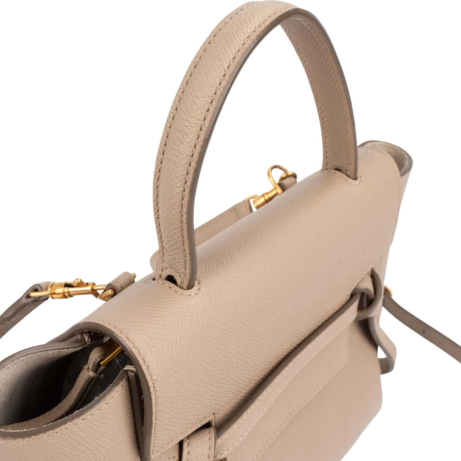 Celine Grained Leather Belt Nano Handbag