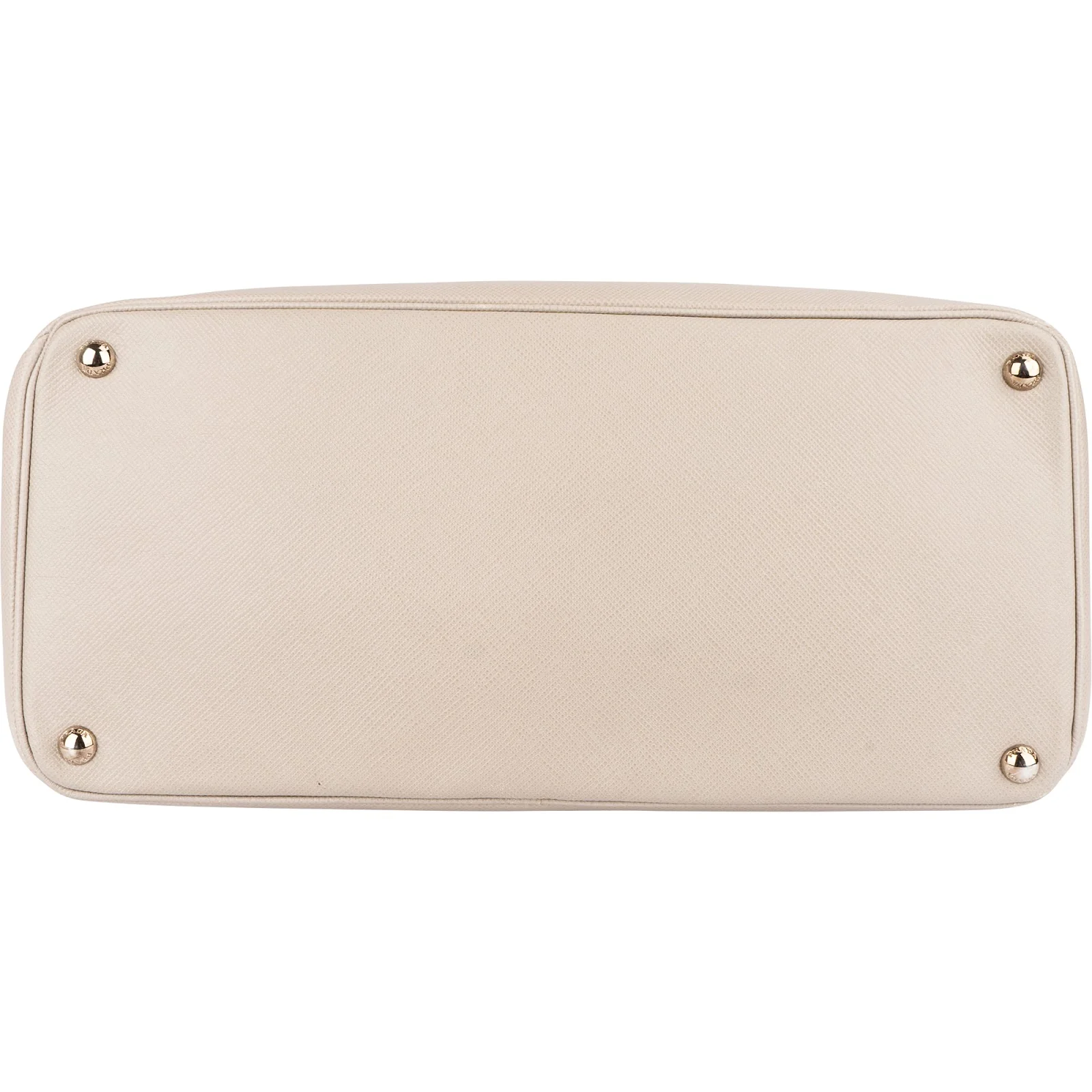 Prada Grey Saffiano Leather Turnlock Double Handbag