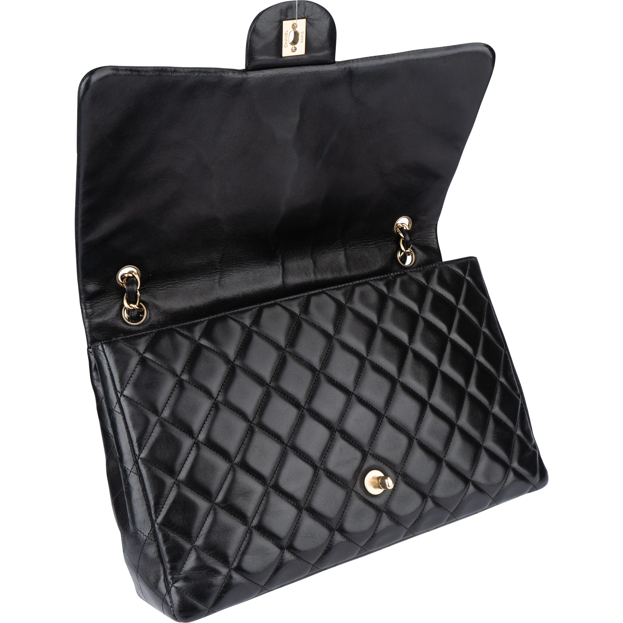 Chanel Quilted Lambskin Maxi Single Flap Crossbody Bag