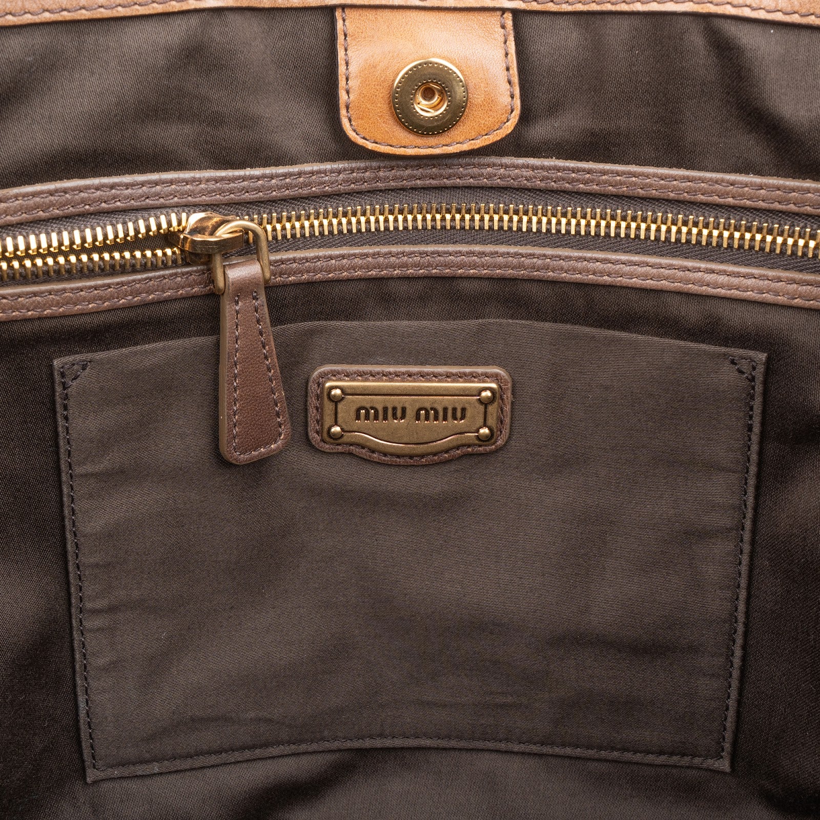 Miu Miu Matelassé Nappa Leather Bicolor Satchel