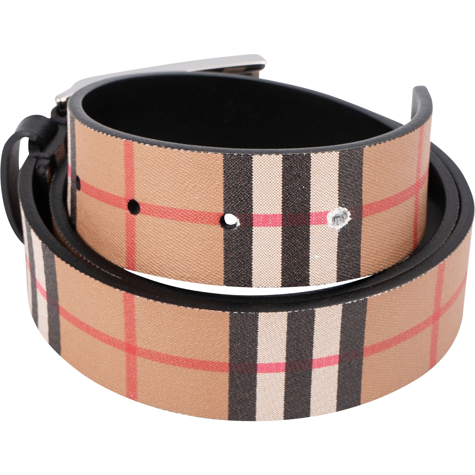 Burberry Nova Check Monogram Plaque Buckle Belt (32 / 80)