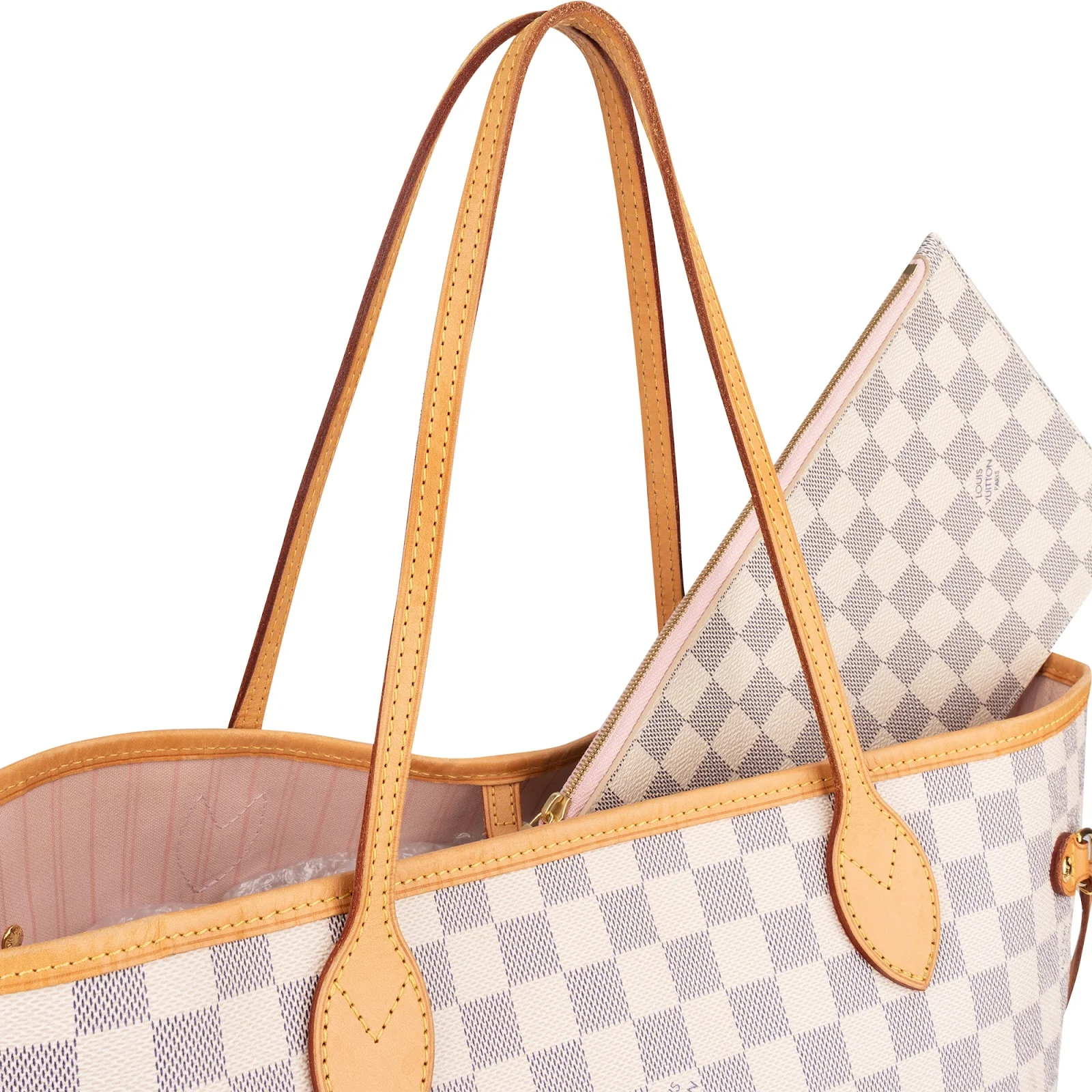Louis Vuitton Monogram Damier Azur Neverfull MM Shoulder Bag