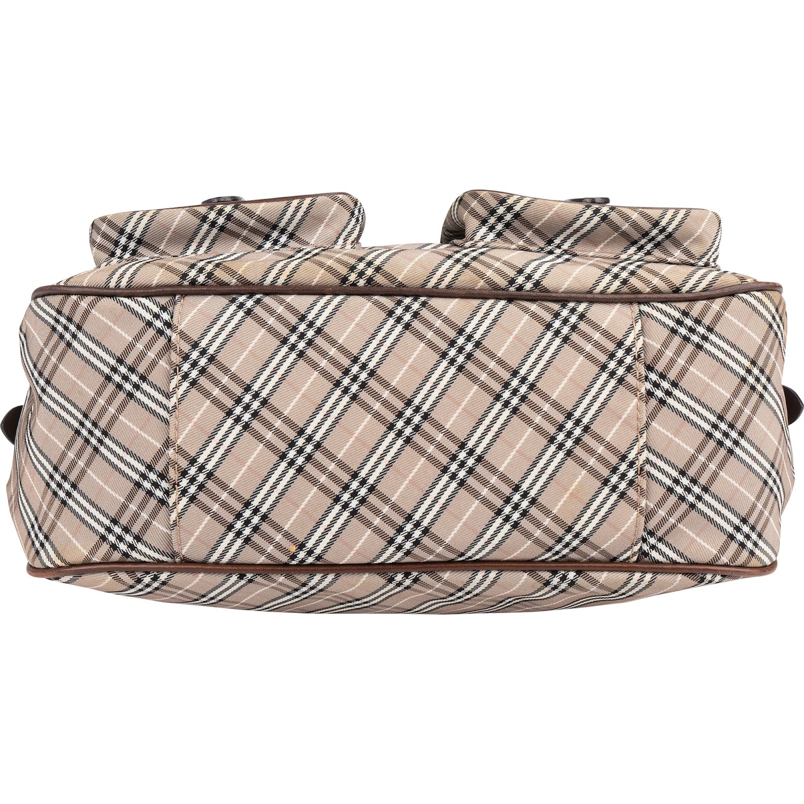 Burberry Nova-Check Monogram Canvas Pocket Hobo Shoulder Bag
