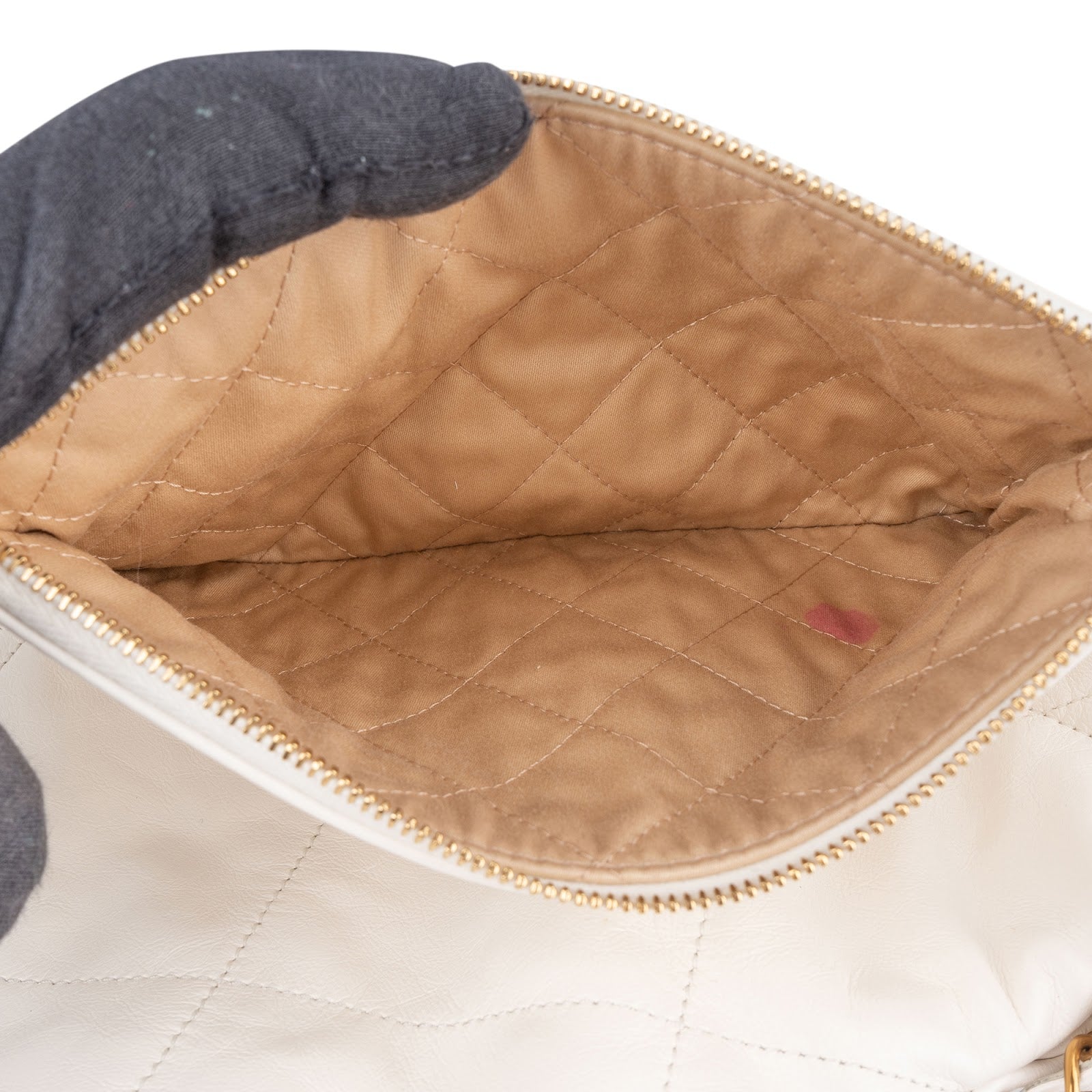 Chanel 22 White Quilted Lambskin Hobo Shoulder Bag