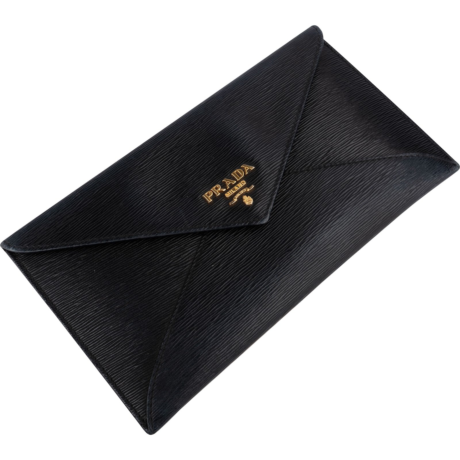 Prada Saffiano Leather Envelope Clutch