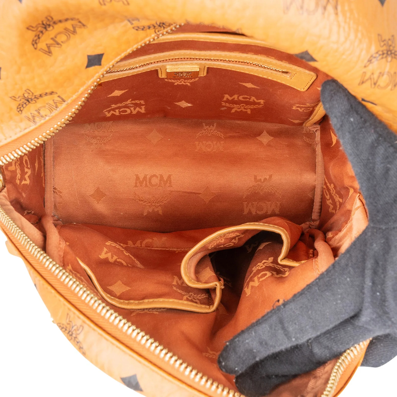 MCM Monogram Visetos Stark Studded 2 in 1 Backpack