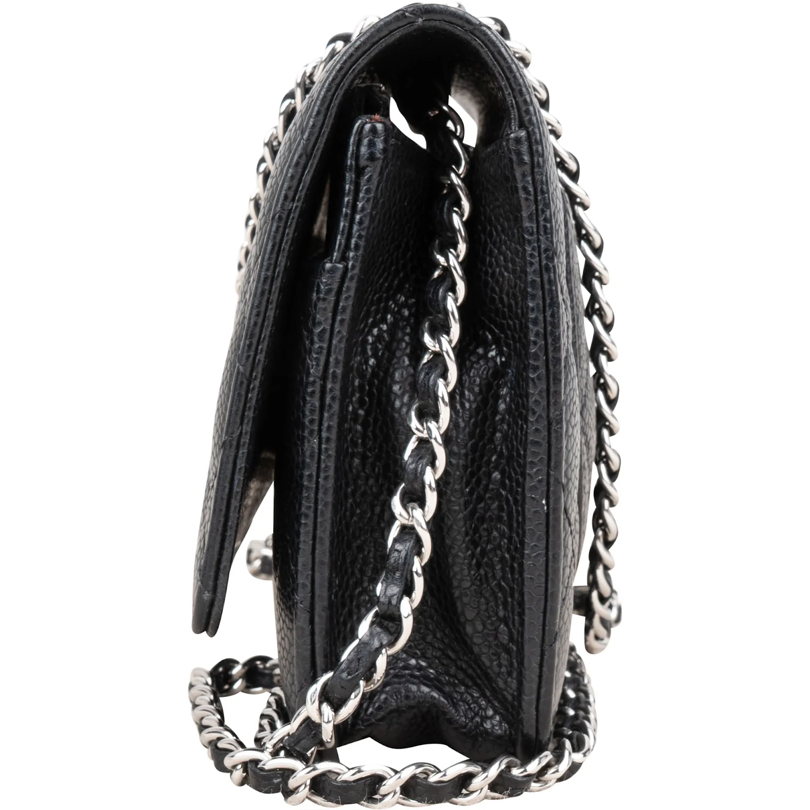 Chanel Quilted Caviar Leather Wallet On Chain Crossbody Bag