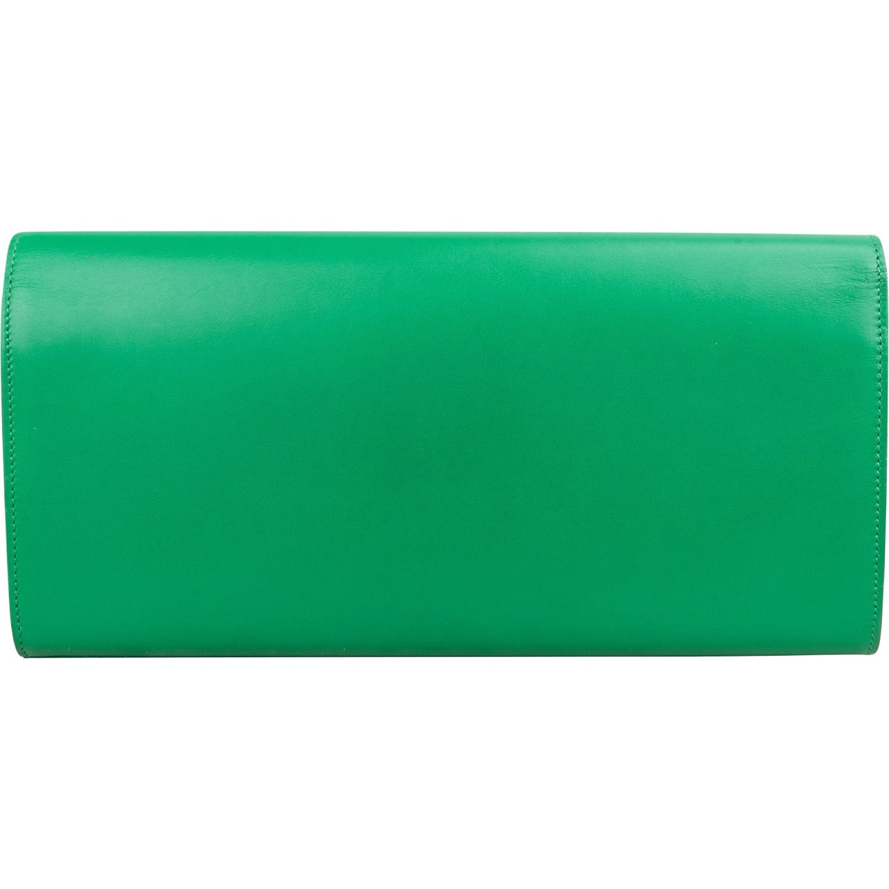 Saint Laurent Green Leather Clutch