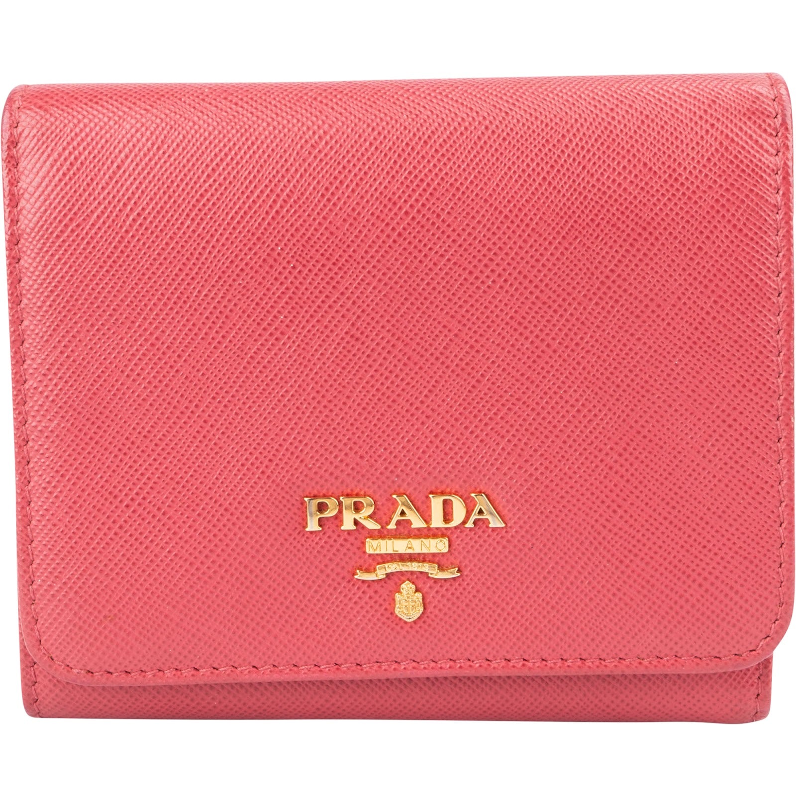 Prada - Pink Saffiano Leather Small Wallet