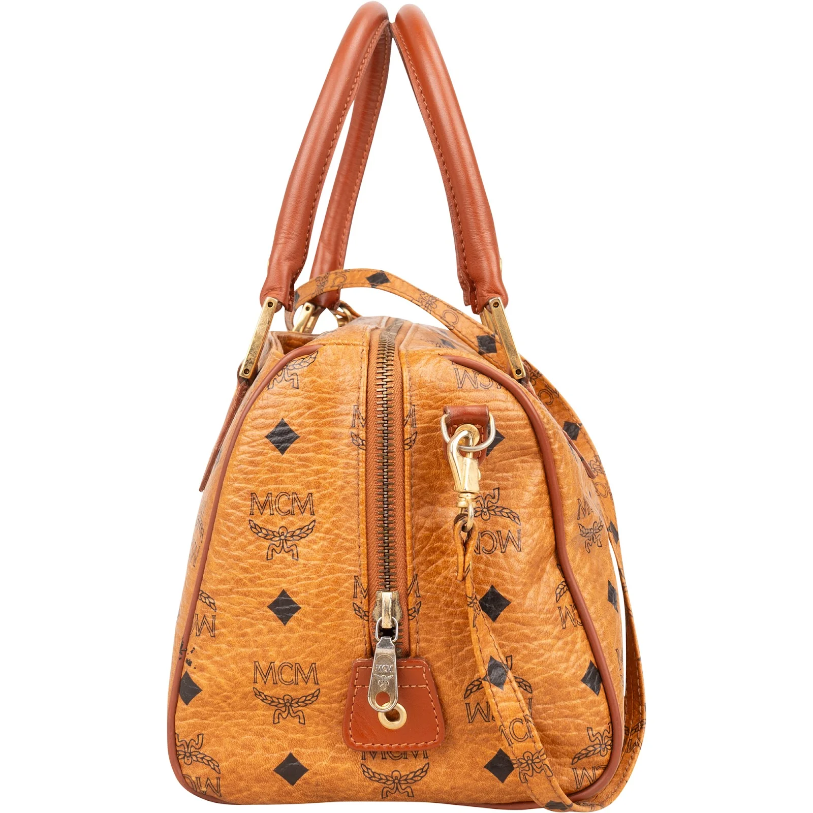 MCM Monogram Visetos Boston  Bag