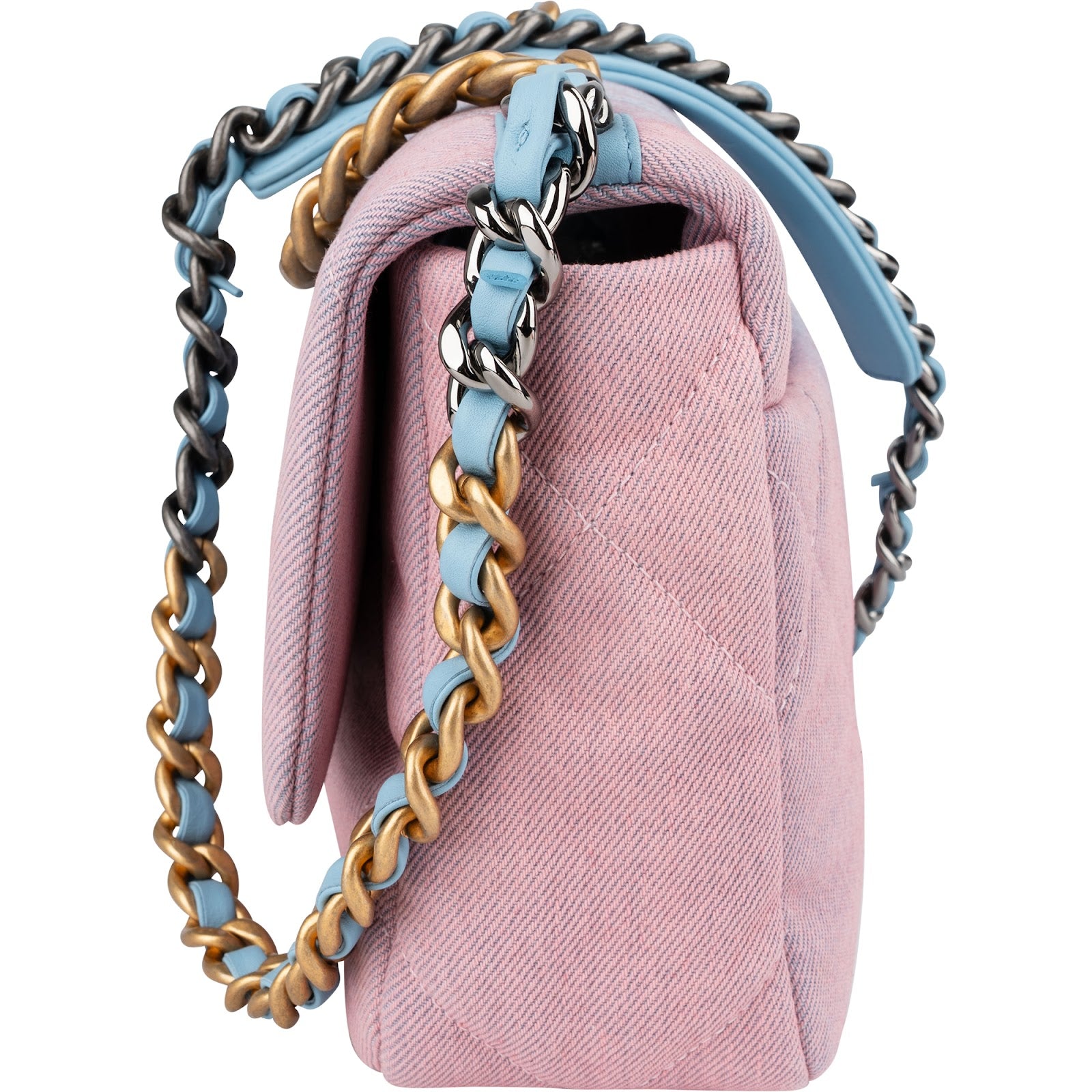 Chanel - 19 Quilted Denim Sky Ombre Crossbody Bag
