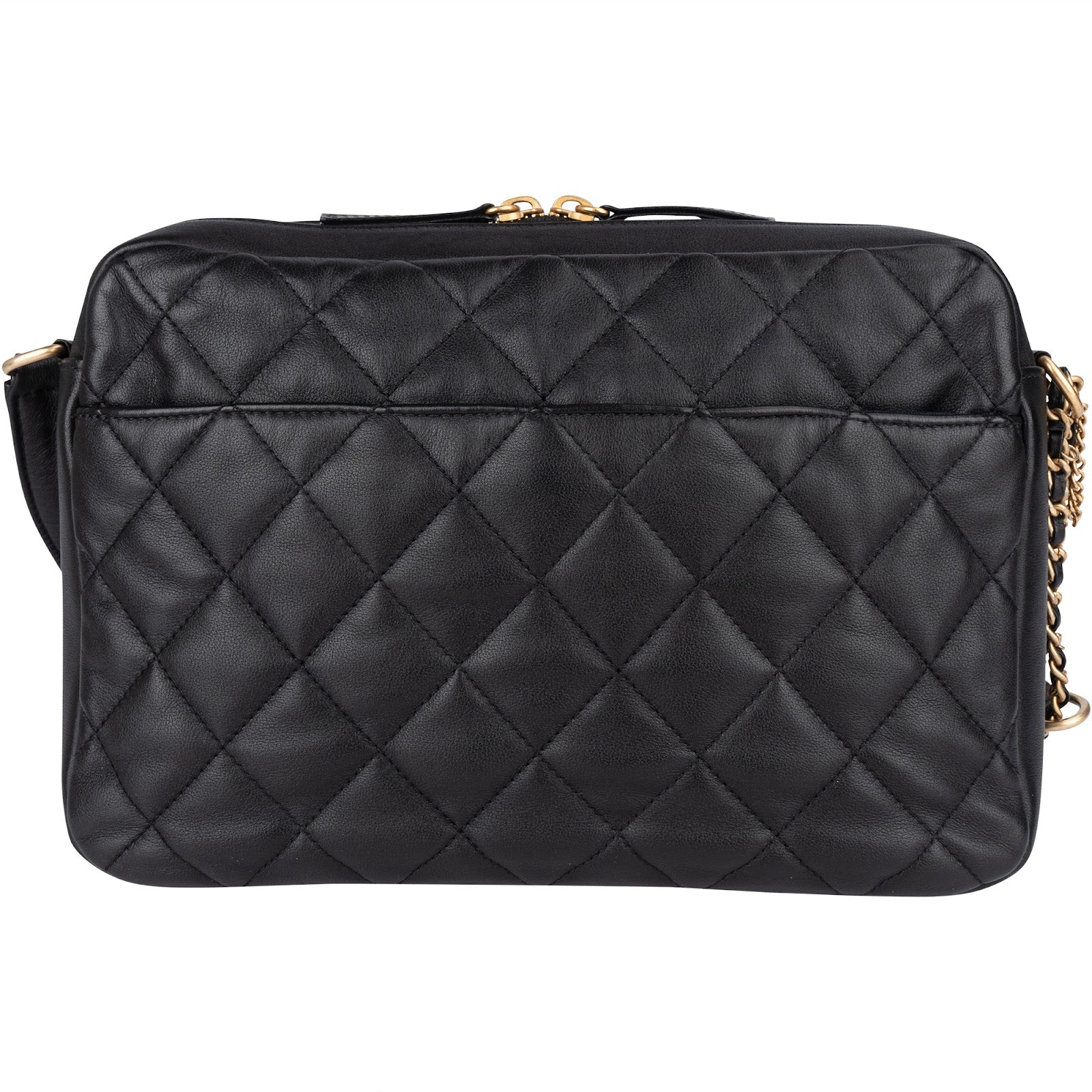Chanel Quilted Lambskin CC Multi-Pocket Camera Crossbody Bag