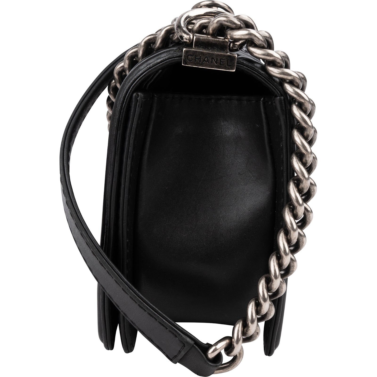 Chanel Quilted Lambskin Medium Boy Single Flap Crossbody Bag