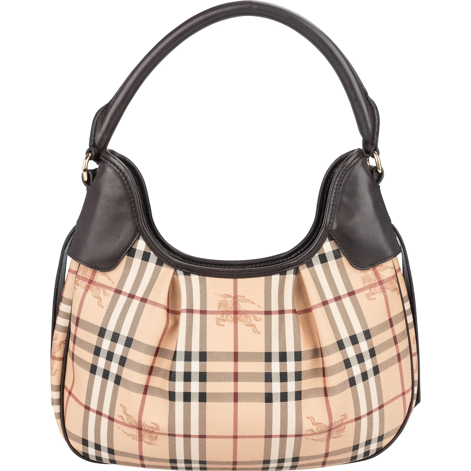 Burberry Haymarket Check Hobo Shoulder Bag