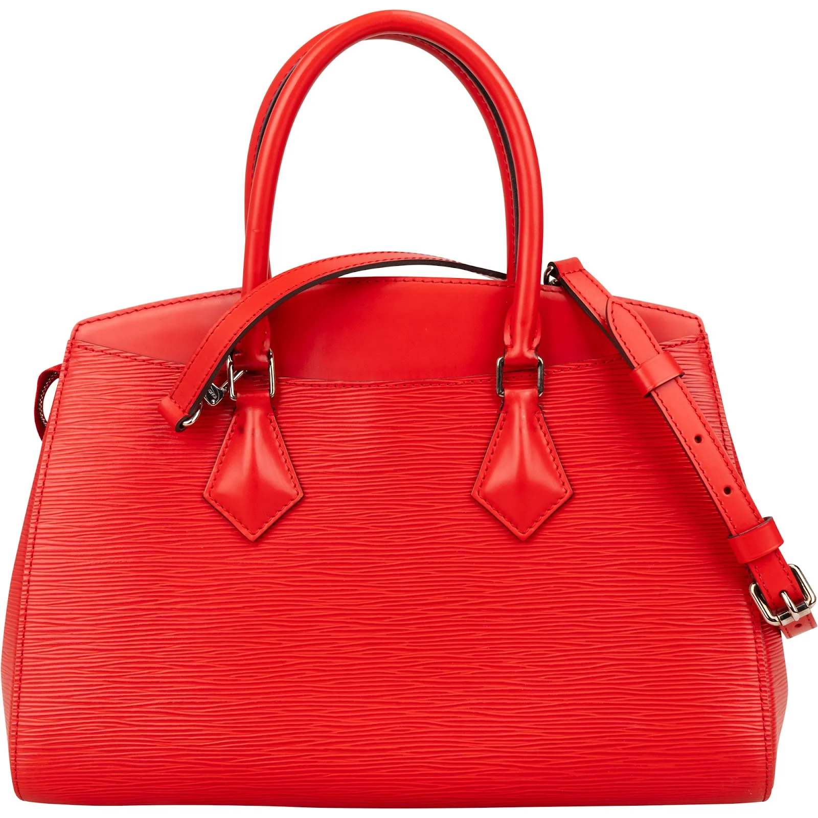 Louis Vuitton Red Epi Leather Soufflot MM Handbag