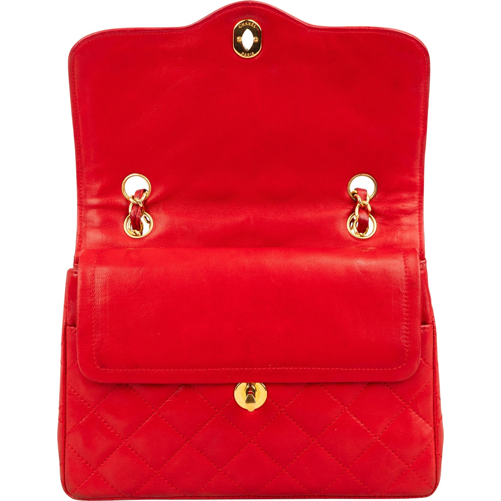 Chanel Quilted Lambskin Bicolor Double Flap Crossbody Bag