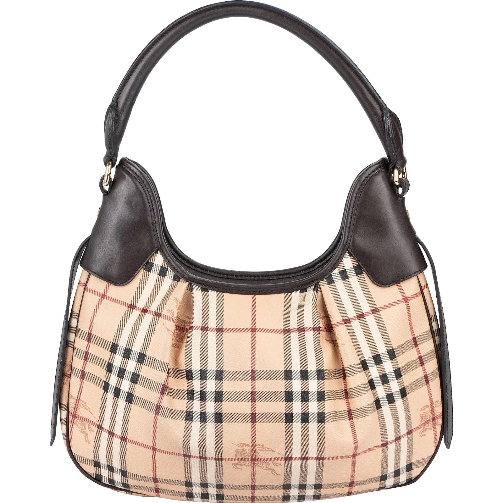 Burberry Haymarket Check Hobo Shoulder Bag