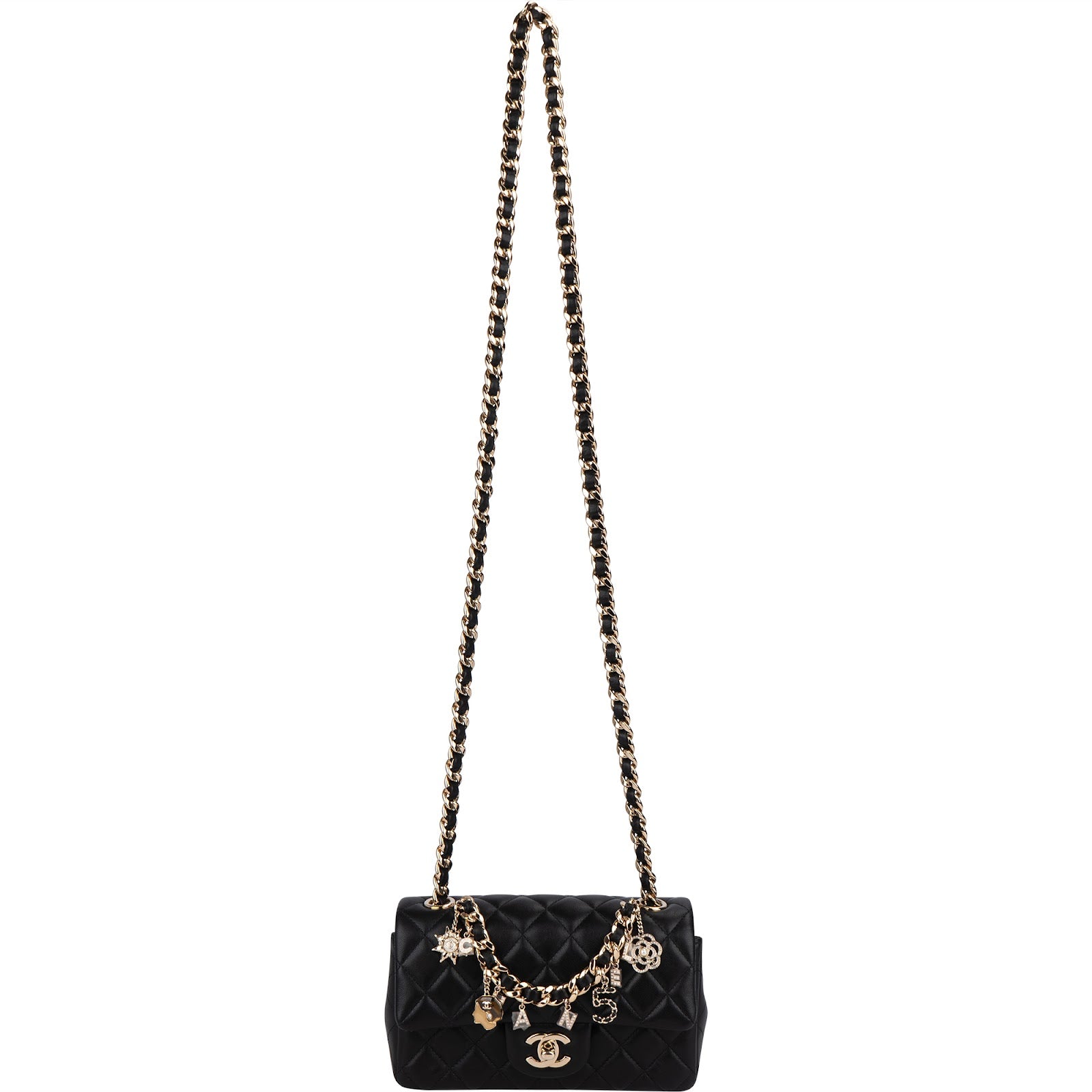 Chanel Quilted Lambskin Coco Lucky Charms Single Flap Crossbody Bag