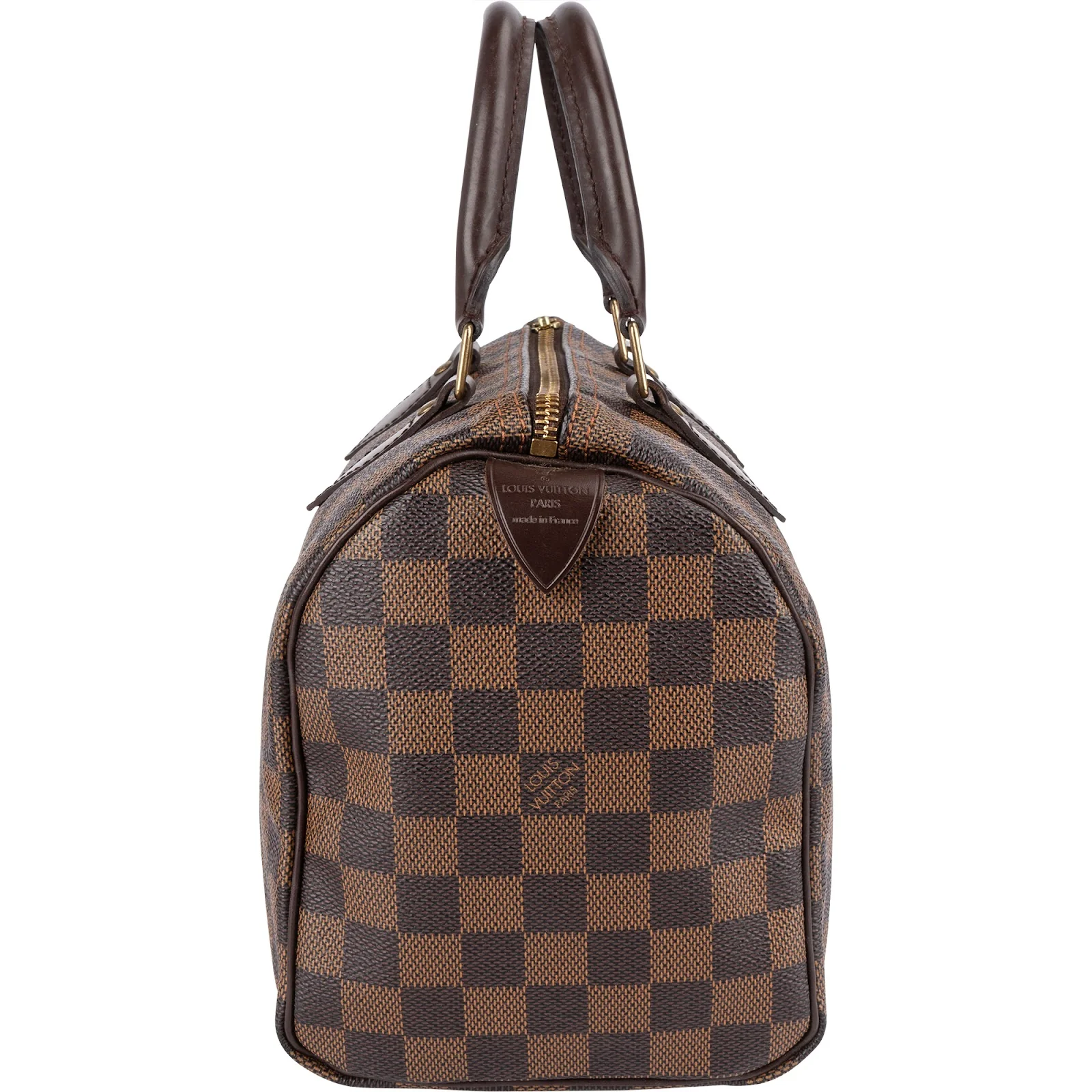 Louis Vuitton Monogram Damier Ebene Speedy 25 Boston Bag