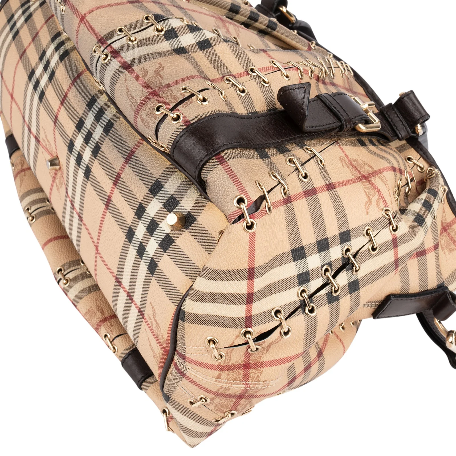 Burberry Haymarket Check Laced Lowry Northfield Shoulder Bag