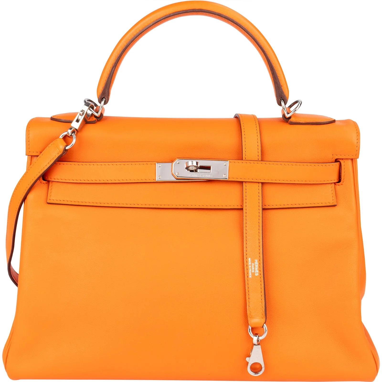 Hermès Orange Swift Leather Kelly 32 Handbag