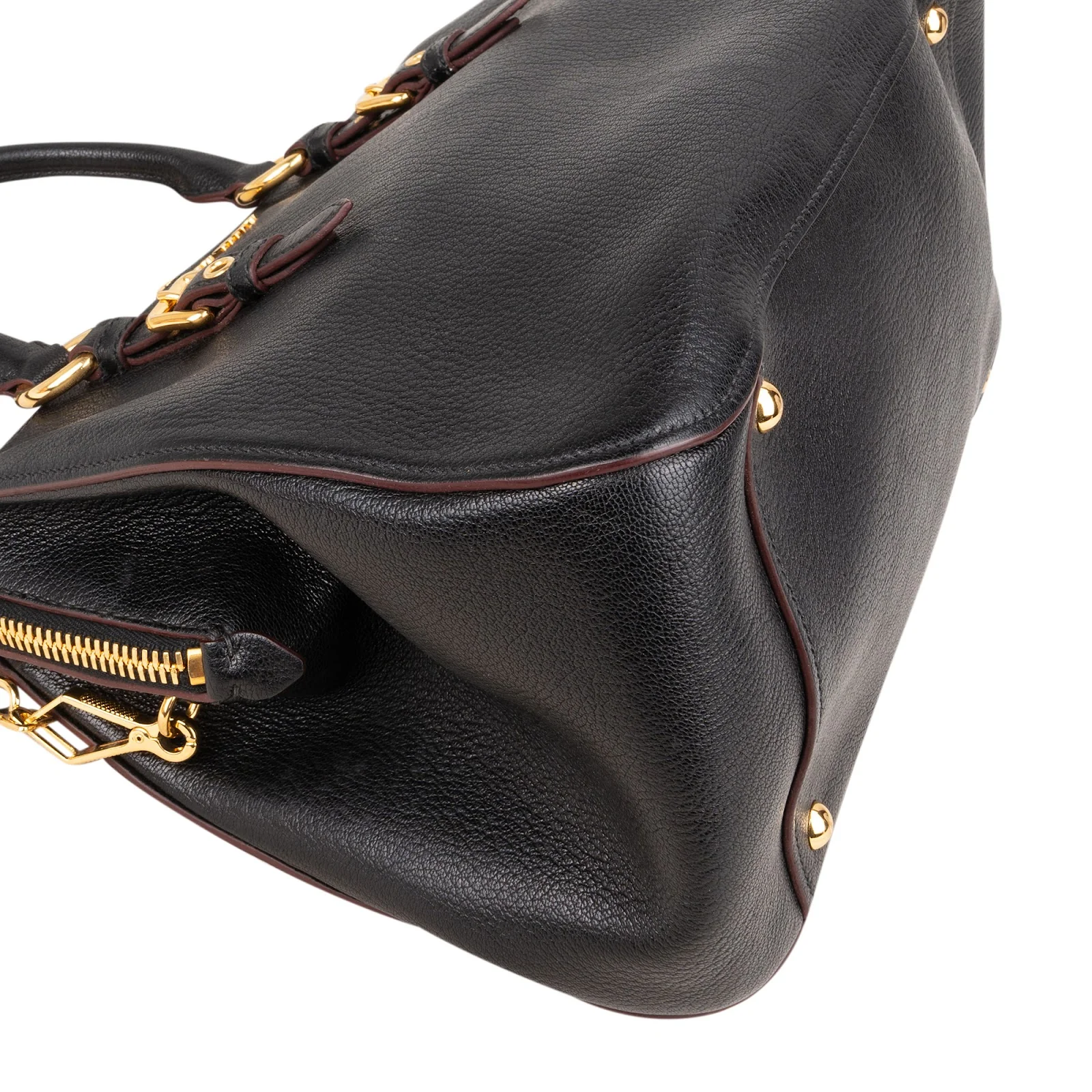 Miu Miu Madras Leather Dome Handbag