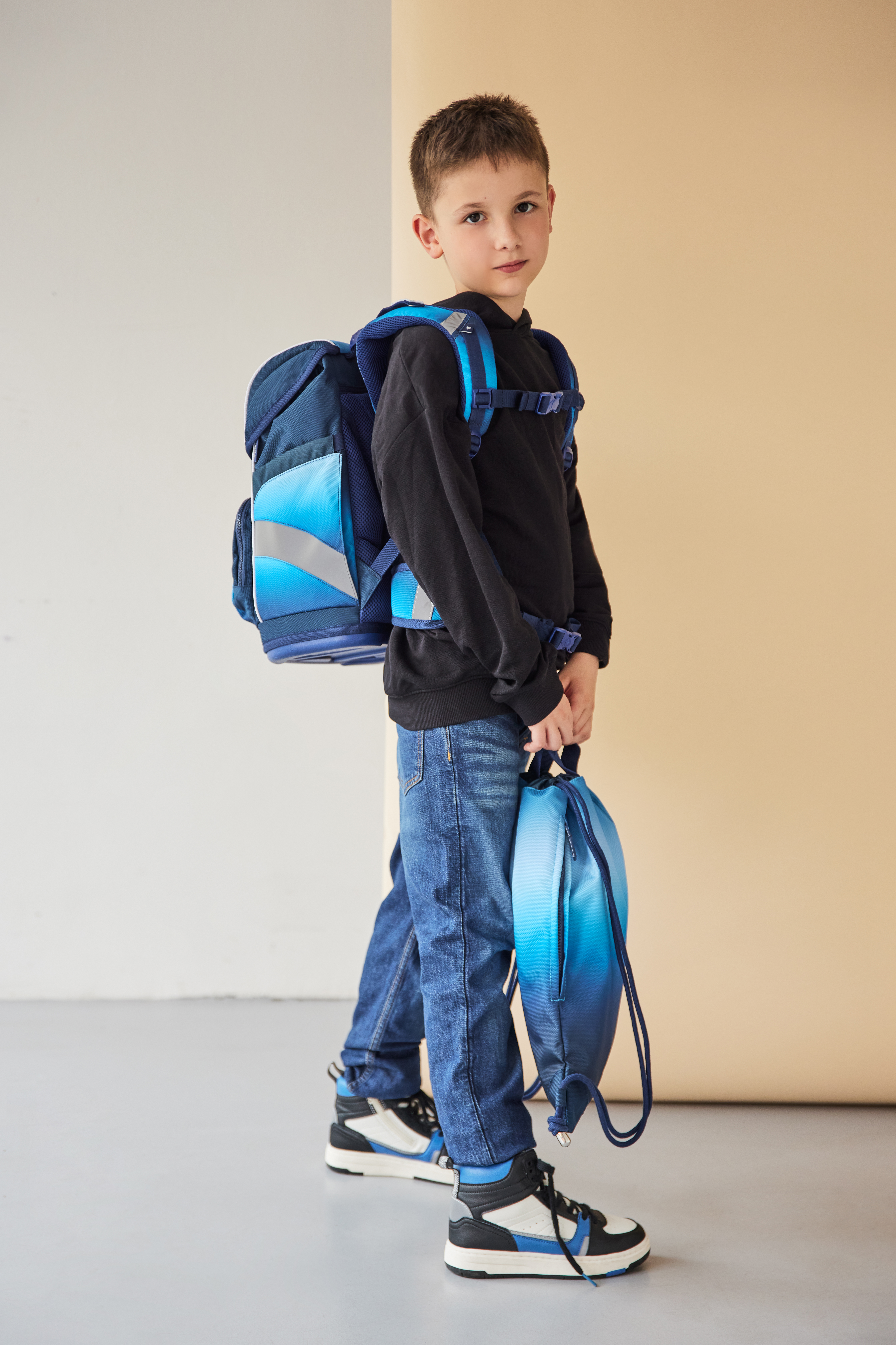 Smarty Plus 5-piece satchel set - Blue Navy