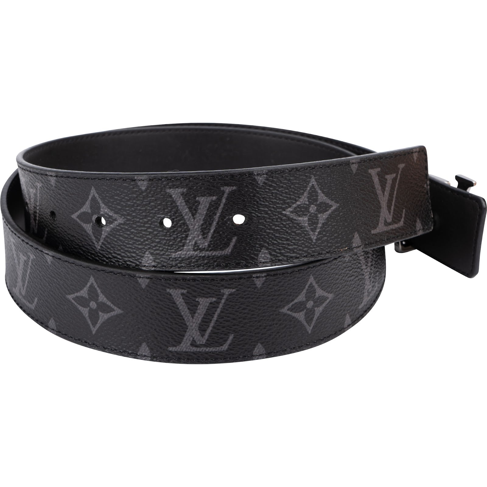 Louis Vuitton Monogram Eclipse LV Initiales Reversible Gürtel (85 / 34) M0450