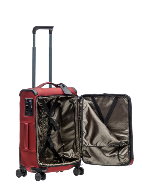 BAY soft-sided suitcase S with 4 wheels up to 57 cm 32 liters - Red