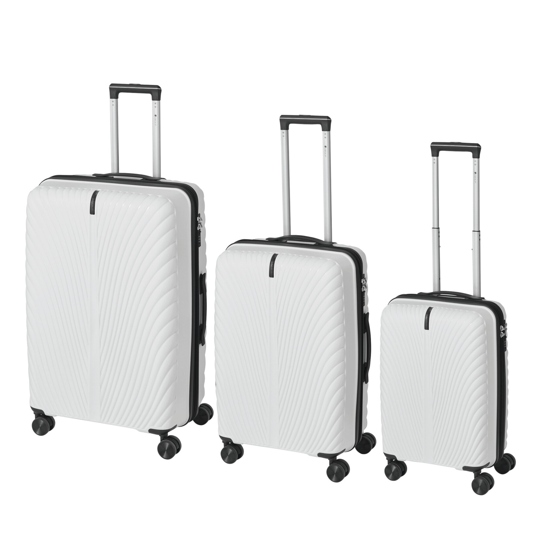 Sydney Kofferset mit 4 Rollen Gr. L/M/S - weiß