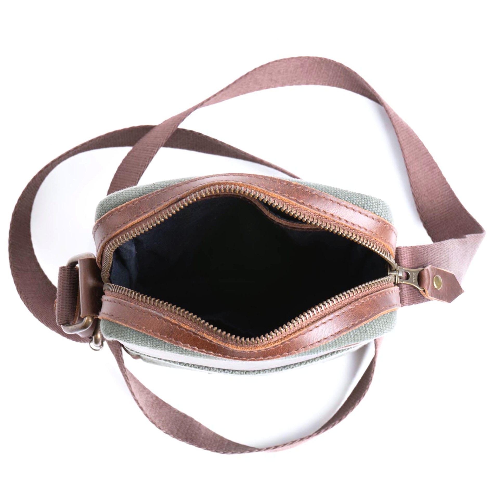 Crossbody Bag Runner Canvas - GREEN/BLU