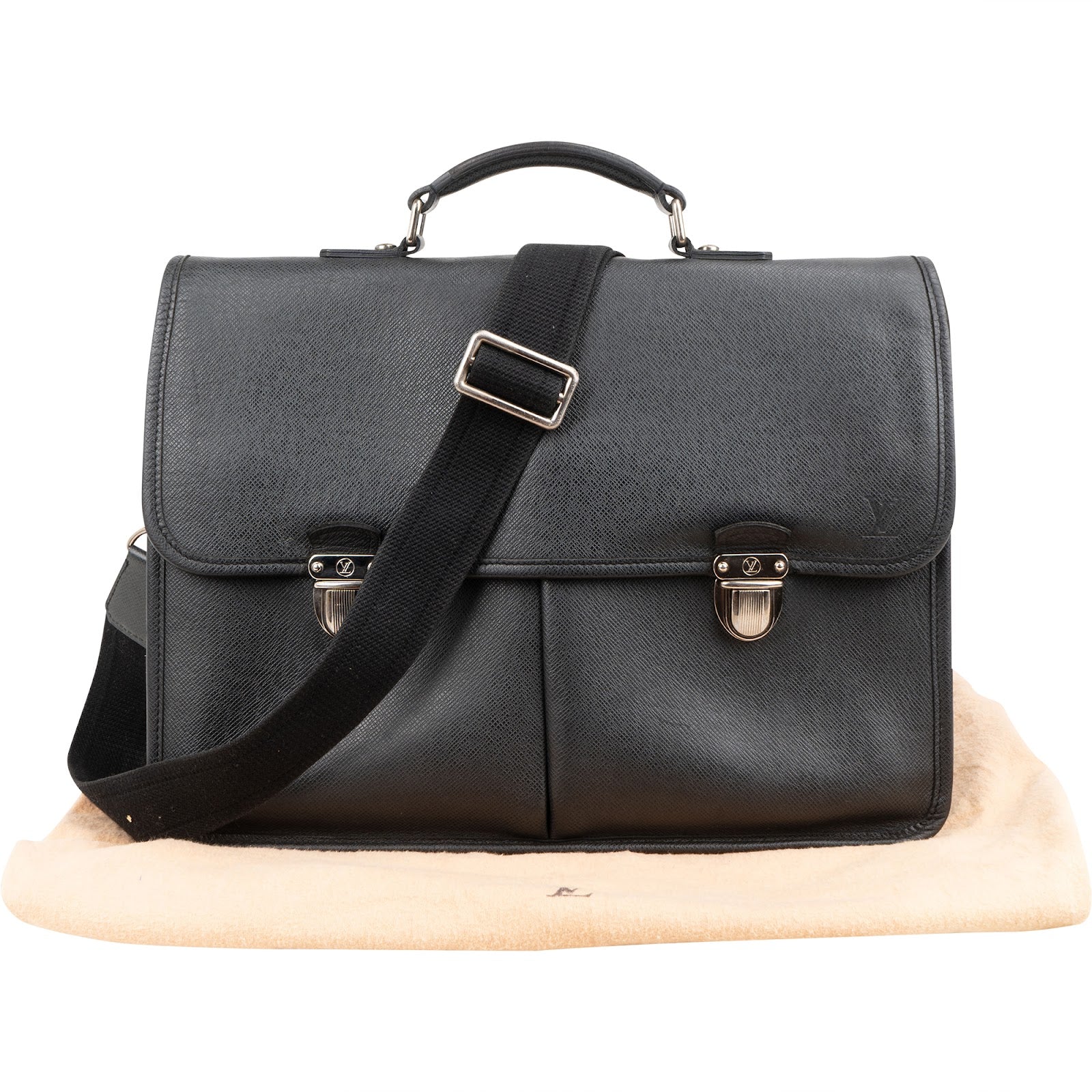 Sac d'affaires Louis Vuitton en cuir Taiga noir « Alexei Anton »