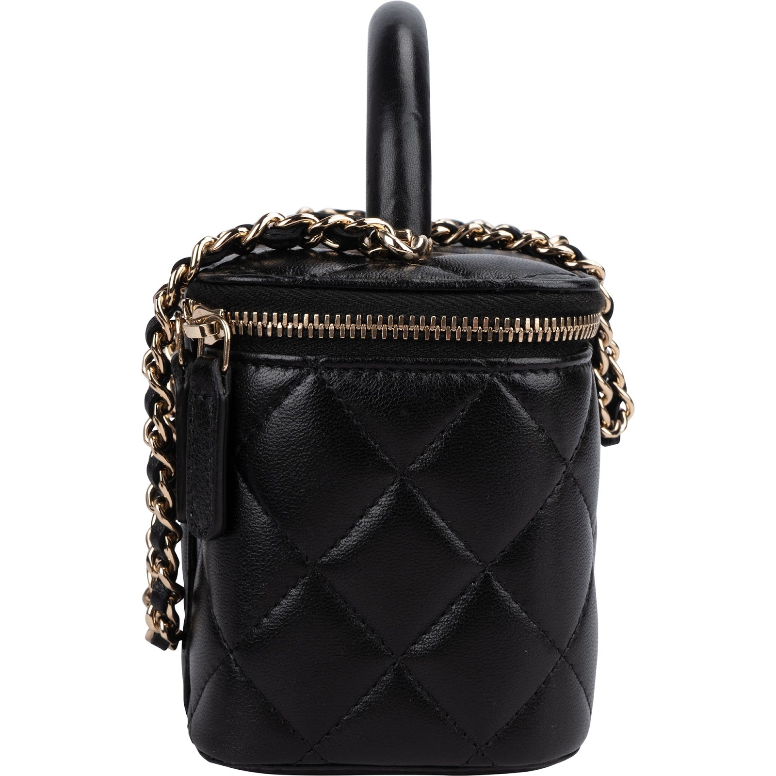 Chanel Quilted Lambskin Vanity Case Crossbody Handbag