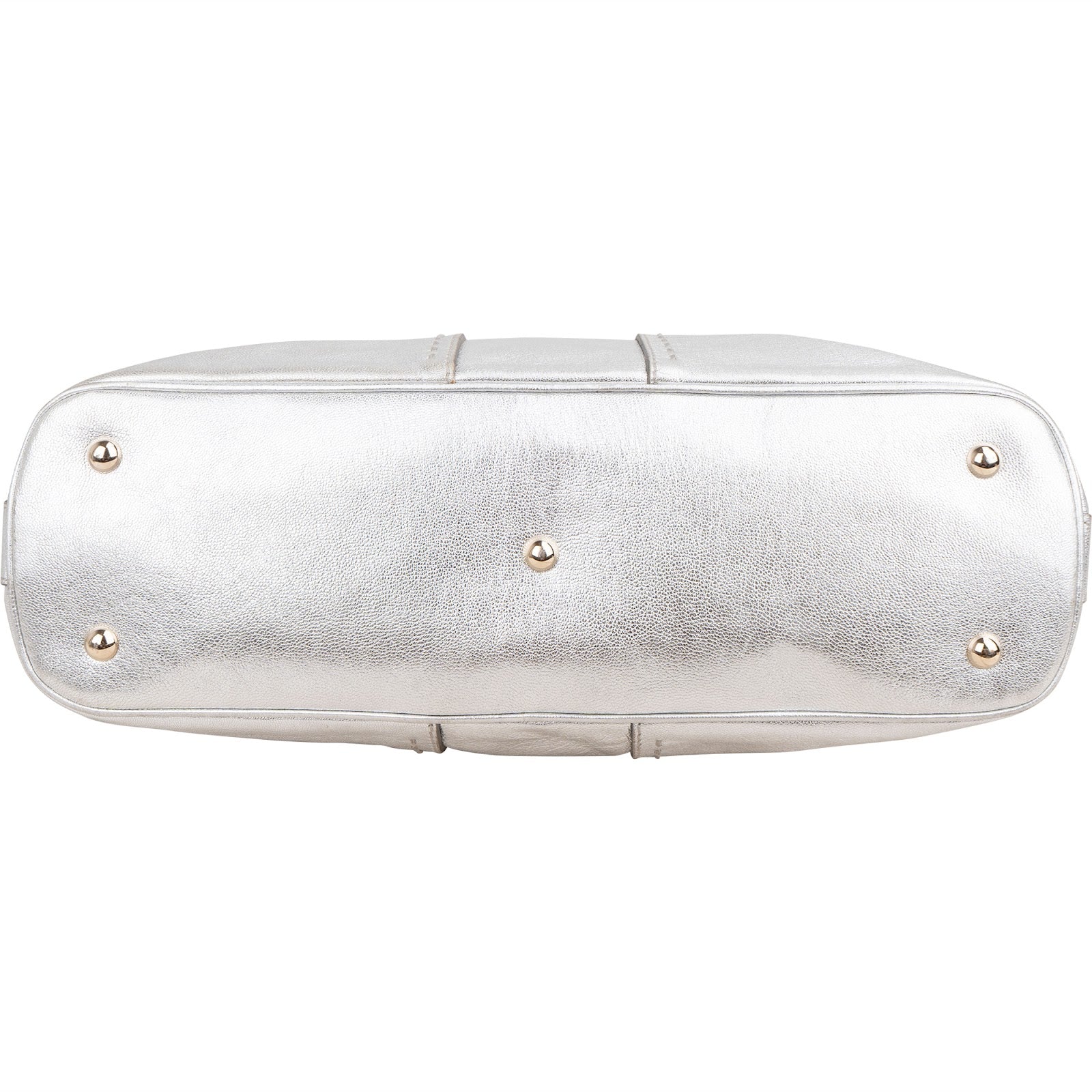 Yves Saint Laurent Metallic Silver Leather Muse Handbag