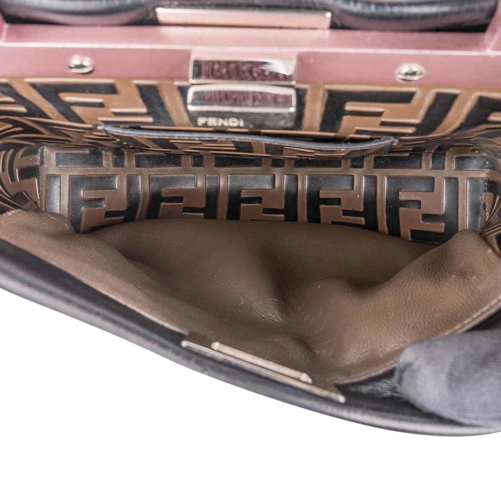 Fendi Black Leather Peekaboo Handbag