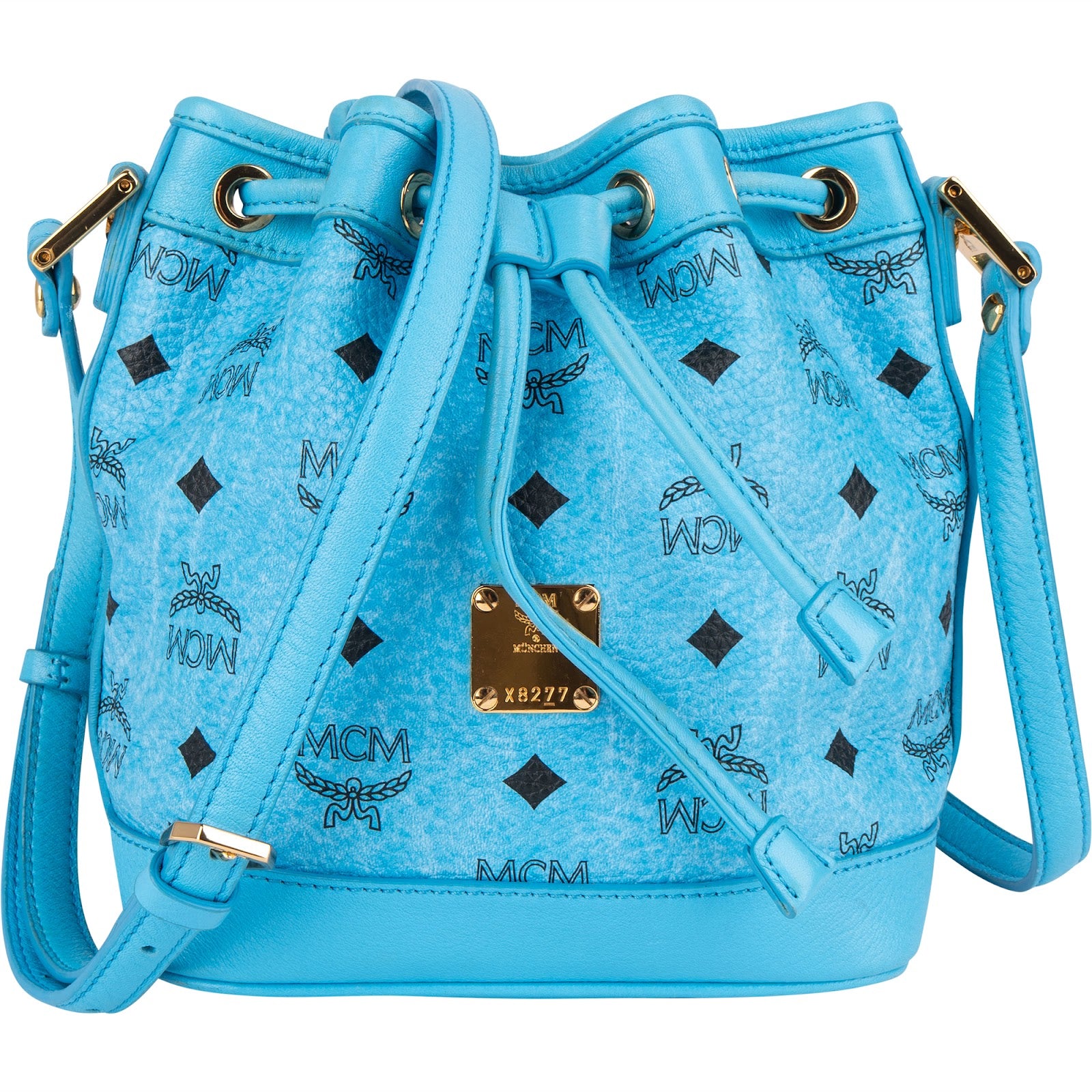 Sac à bandoulière MCM Monogram Visetos Mini à cordon de serrage