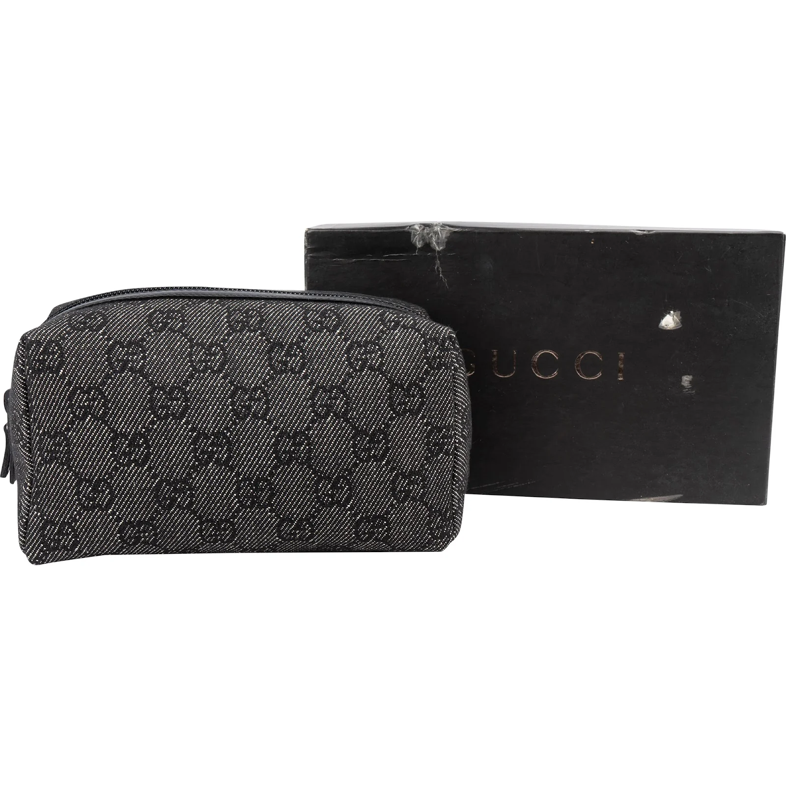 Gucci Monogram GG Denim Cosmetic Pouch