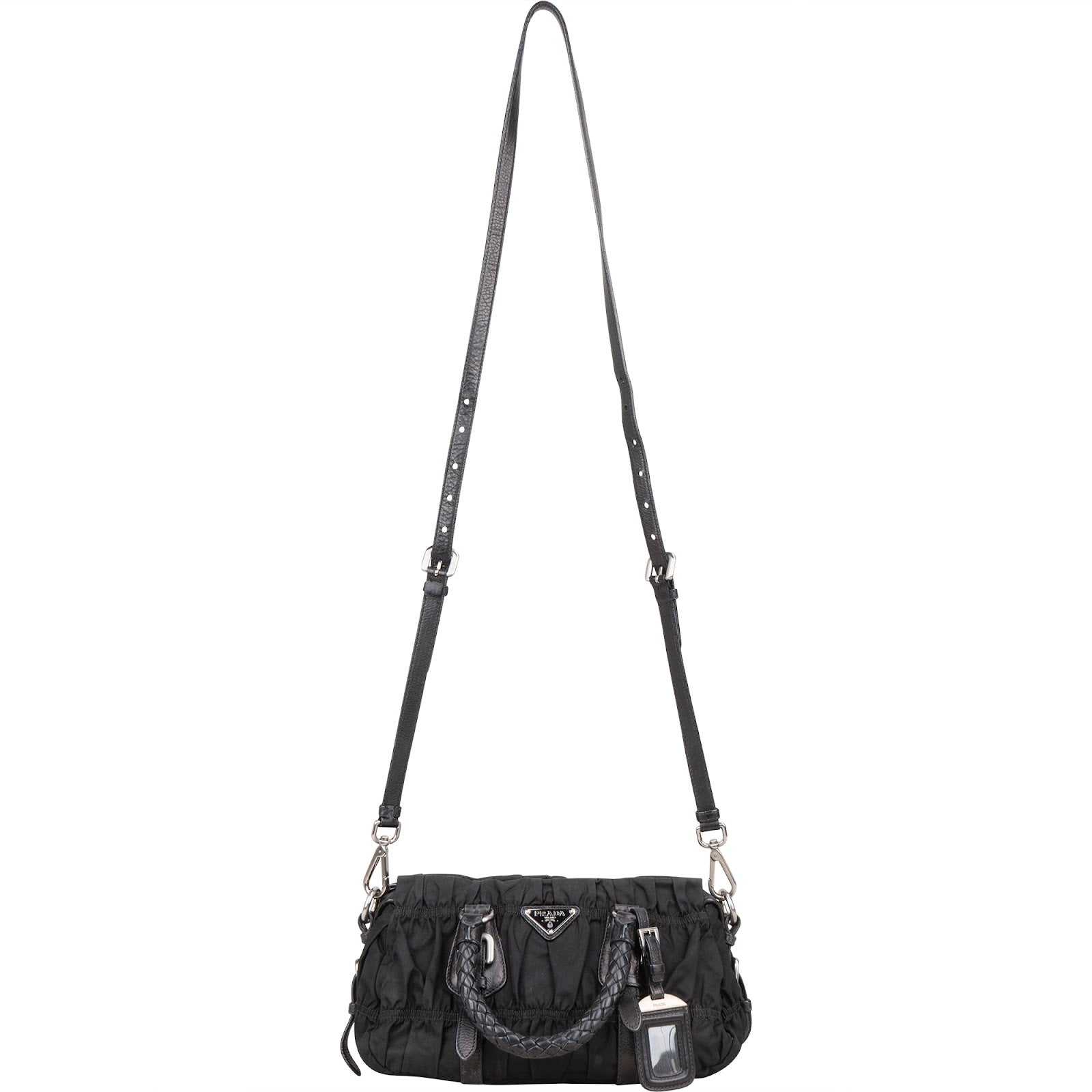 Prada Quilted Tessuto Gaufre Small Satchel Handbag