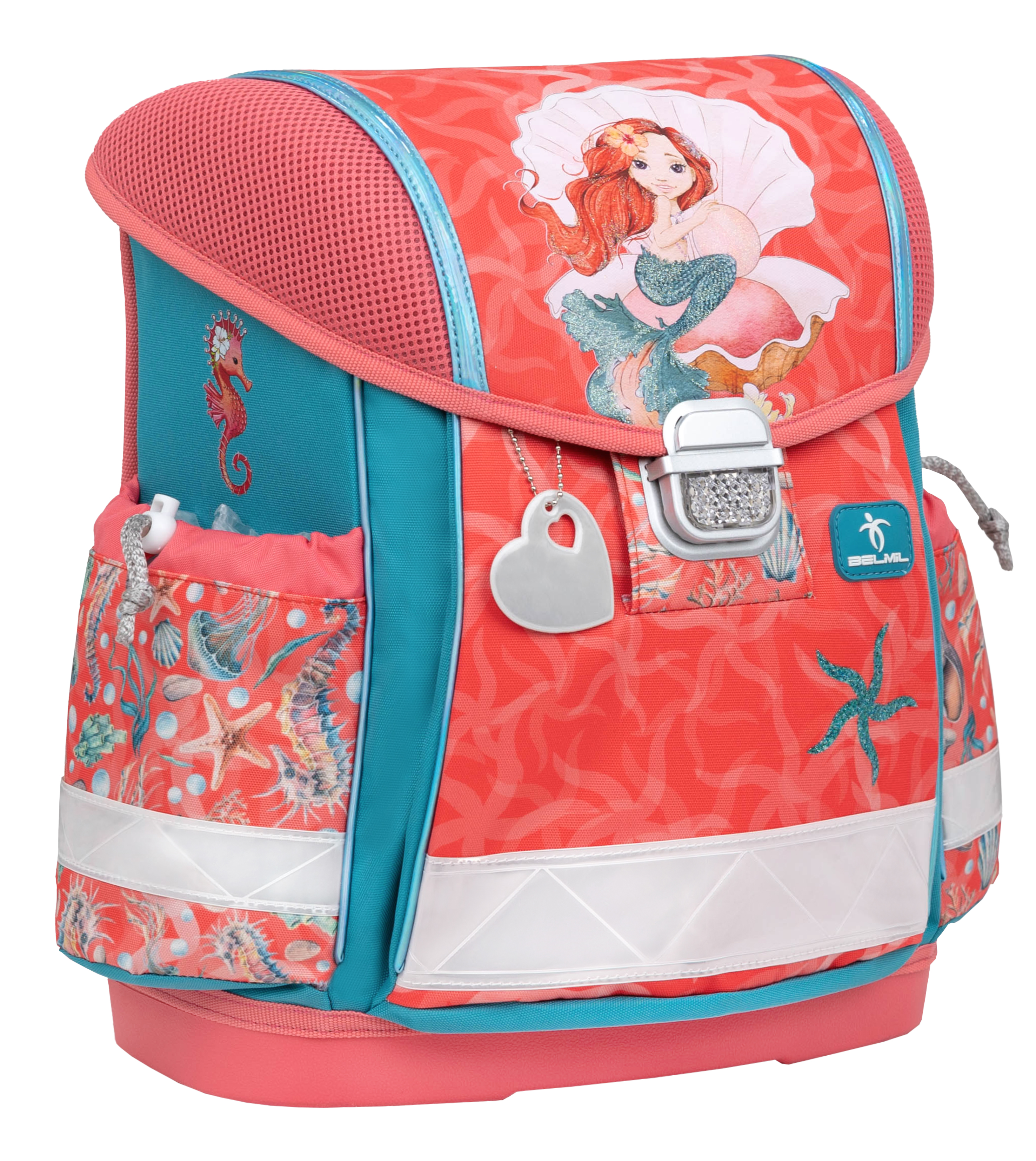 Classy 4-piece satchel set with chest strap - Sea Queen