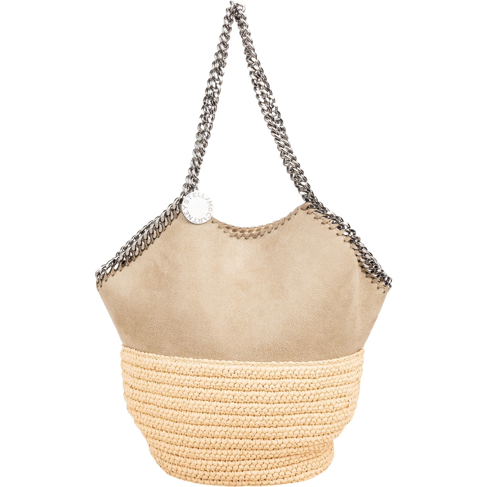 Stella McCartney - Shaggy Deer Raffia Falabella-schoudertas