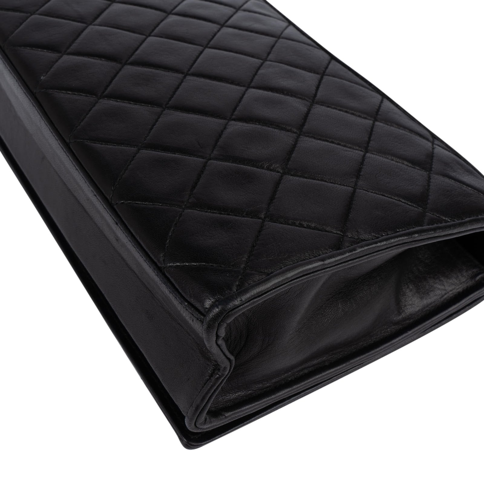 Chanel Quilted Lambskin CC Single Flap Shoulder Bag