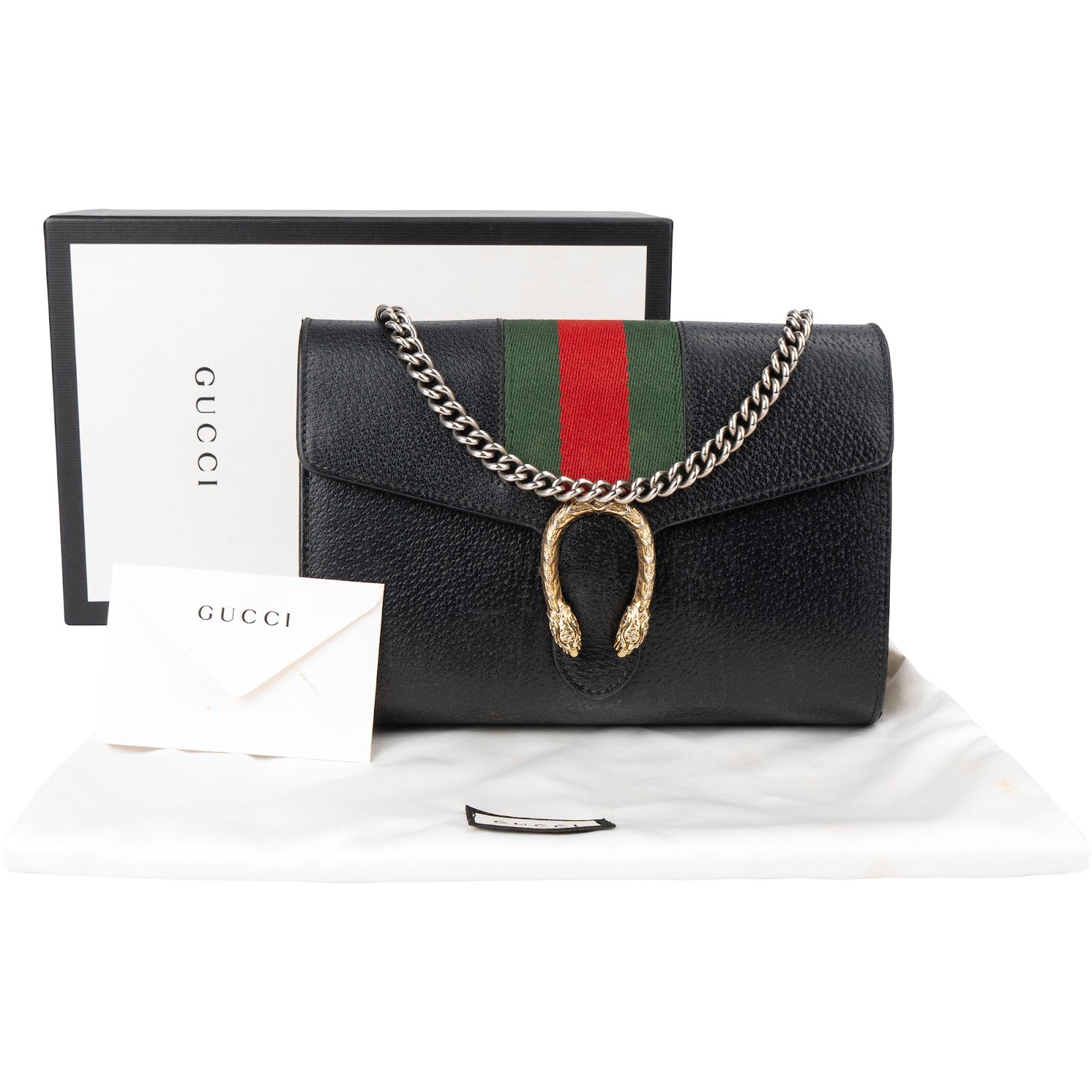 Gucci – Dionysus Web Stripe Wallet on Chain