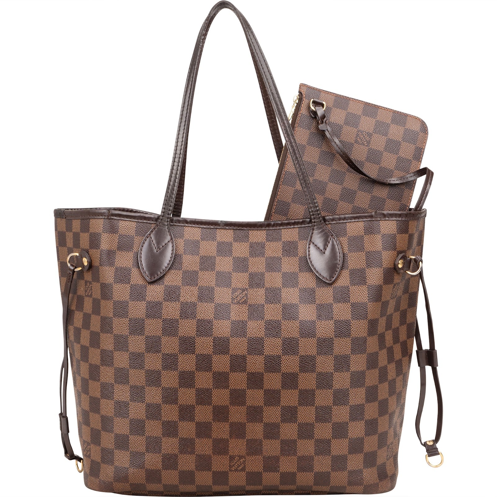 Louis Vuitton Monogram Damier Ebene Neverfull MM Shoulder Bag